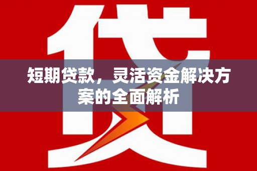 水磨沟短期贷款，灵活资金解决方案的全面解析