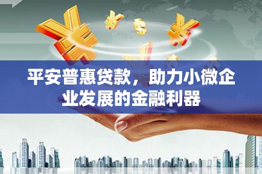 水磨沟平安普惠贷款，助力小微企业发展的金融利器