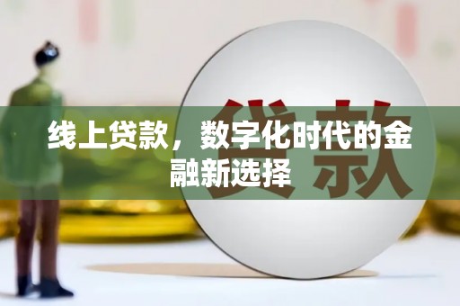 水磨沟线上贷款，数字化时代的金融新选择