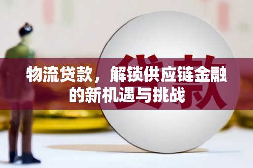 水磨沟物流贷款，解锁供应链金融的新机遇与挑战