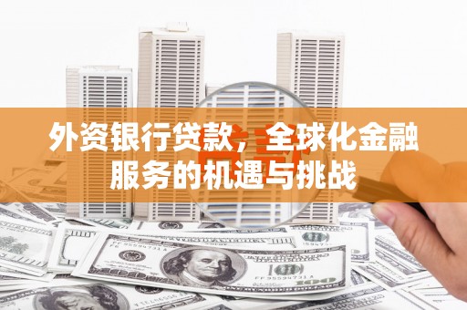 水磨沟外资银行贷款，全球化金融服务的机遇与挑战