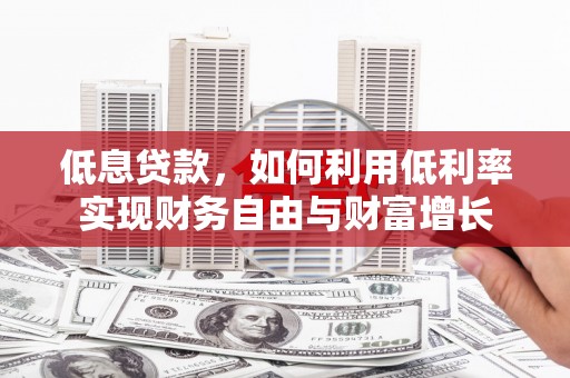 水磨沟低息贷款，如何利用低利率实现财务自由与财富增长